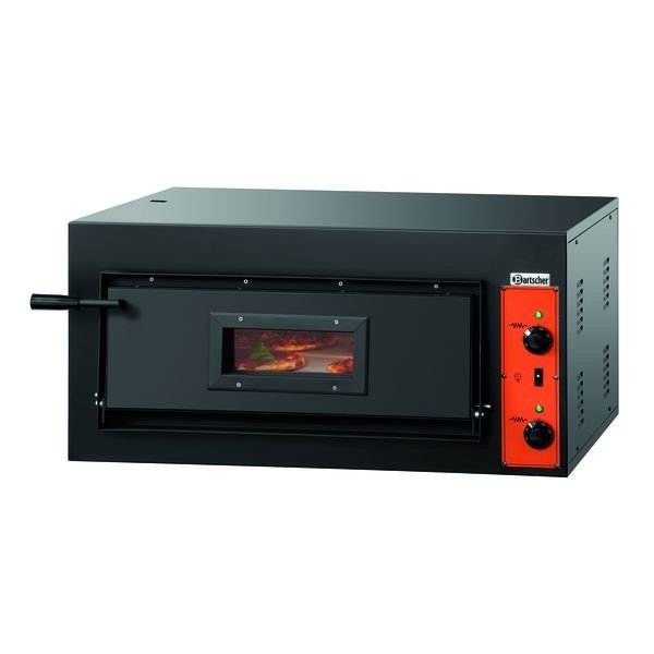 Pizzaoven | Elektrisch | CT 100 | Zwart | 1x4 Ø30cm | 1 Kamer | 4.2kW | Bodem van Vuurvaste Steen | 890x860x430(h)mm