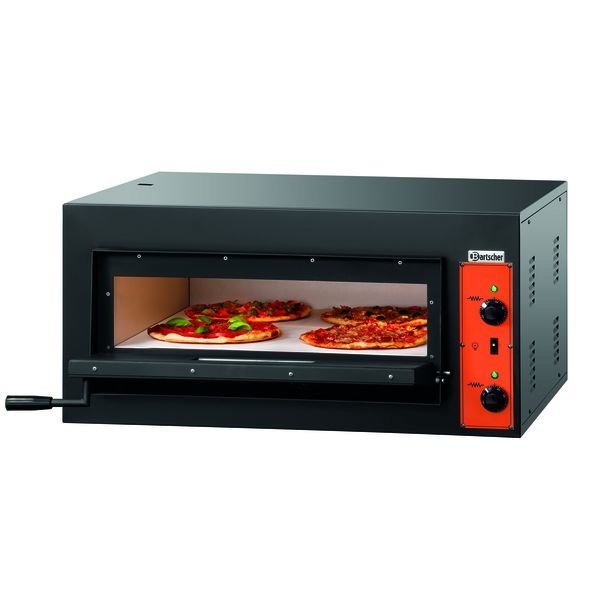 Pizzaoven | Elektrisch | CT 100 | Zwart | 1x4 Ø30cm | 1 Kamer | 4.2kW | Bodem van Vuurvaste Steen | 890x860x430(h)mm