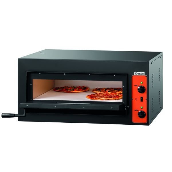 Pizzaoven | Elektrisch | CT 100 | Zwart | 1x4 Ø30cm | 1 Kamer | 4.2kW | Bodem van Vuurvaste Steen | 890x860x430(h)mm