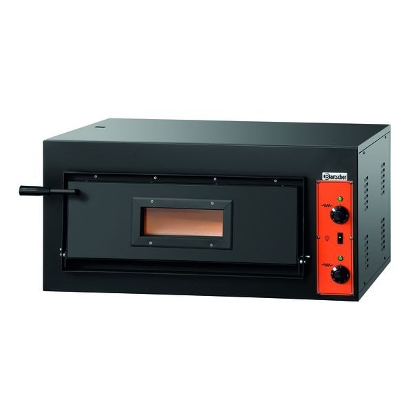 Pizzaoven | Elektrisch | CT 100 | Zwart | 1x4 Ø30cm | 1 Kamer | 4.2kW | Bodem van Vuurvaste Steen | 890x860x430(h)mm