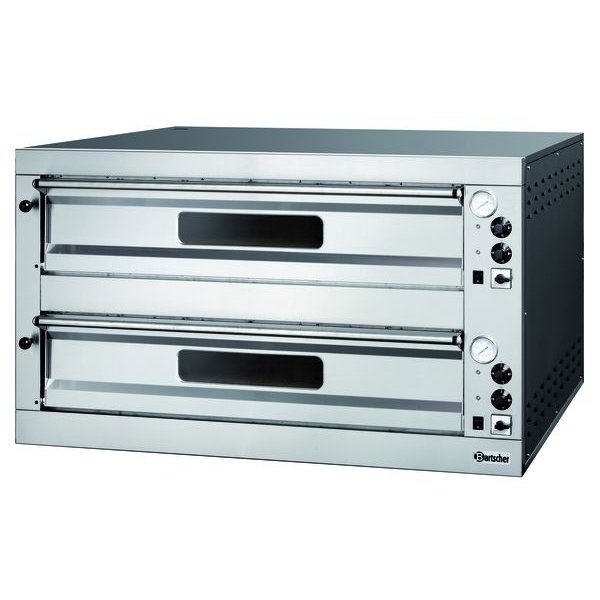 Pizzaoven | ET 205-2BK | 2x9 Ø33cm | 2 Kamers | Bodem van Hittebestendige Steen | 1310x1270x760(h)mm