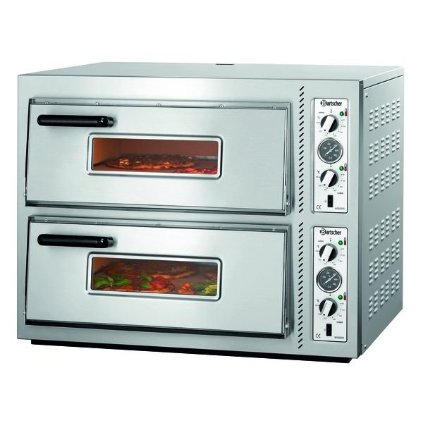 Pizzaoven NT 622VS | 4+4 Ø30cm | 2 Kamers | 10kW | Bodem Vuurvaste Steen | 930x835x730(h)mm