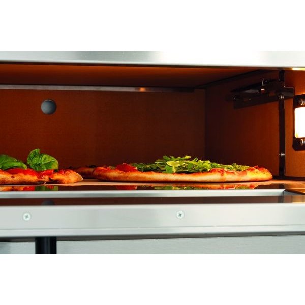 Pizzaoven NT 622VS | 4+4 Ø30cm | 2 Kamers | 10kW | Bodem Vuurvaste Steen | 930x835x730(h)mm