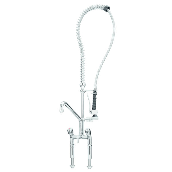Voorspoeldouche messing/staal | Zwenkbare kraan 180° | 515x415x1220(h)mm