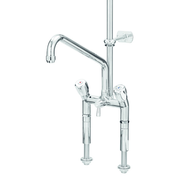 Voorspoeldouche messing/staal | Zwenkbare kraan 180°  | 515x415x1220(h)mm