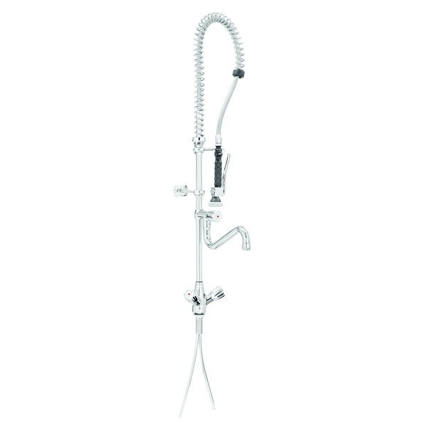 Voorspoeldouche messing/staal | Zwenkbare kraan 180° | 515x415x1430(h)mm