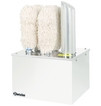 Bartscher Glas Poleermachine | RVS | 1.1kW | 5 Microvezel Koppen | 340x305x520(h)mm 