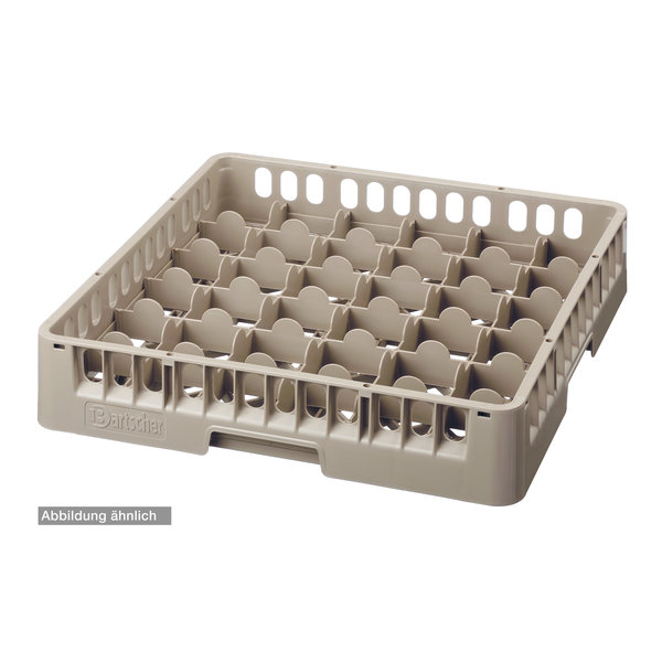 Glazenkorf kunststof bruin | 36 vakken | 500x500x183(h)mm
