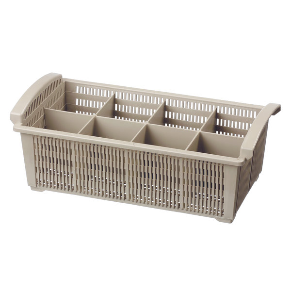 Bestek inzetkorf kunststof bruin | 8 vakken | 430x210x155(h)mm