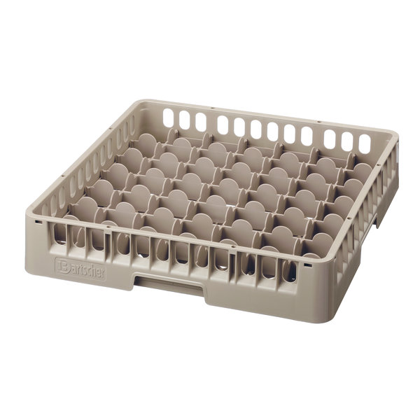 Glazenkorf kunststof bruin | 49 vakken | 500x500x100(h)mm