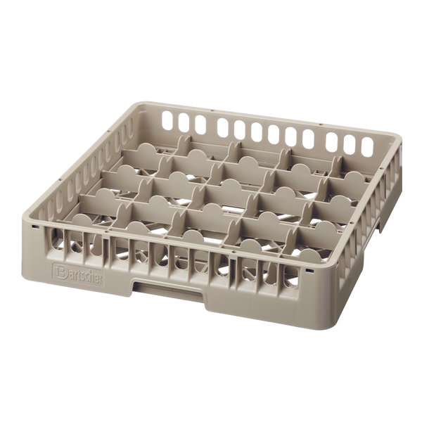 Glazenkorf kunststof bruin | 25 vakken | 500x500x100(h)mm