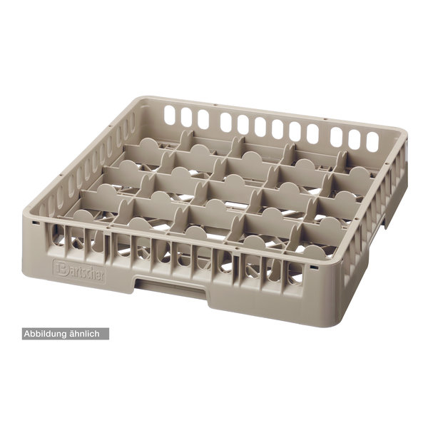 Glazenkorf kunststof bruin | 25 vakken | 500x500x306(h)mm