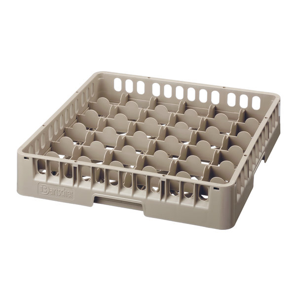 Glazenkorf kunststof bruin | 36 vakken | 500x500x100(h)mm