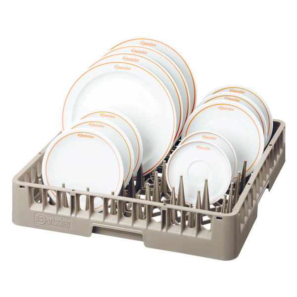 Bordenkorf/Dienbladenkorf kunststof bruin | 1 vak | 500x500x100(h)mm