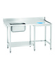 Bartscher Aanvoertafel KTS5000 | 1 spoelbank links | Onderschap en achteropstand | 1500x730x900(h)mm 