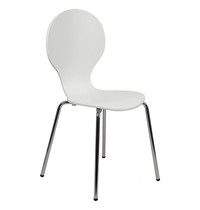 Luxus Multiplex stapelbare stoel wit | Zithoogte 46cm Luxus Multiplex stapelbare stoel wit | Zithoogte 46cm
