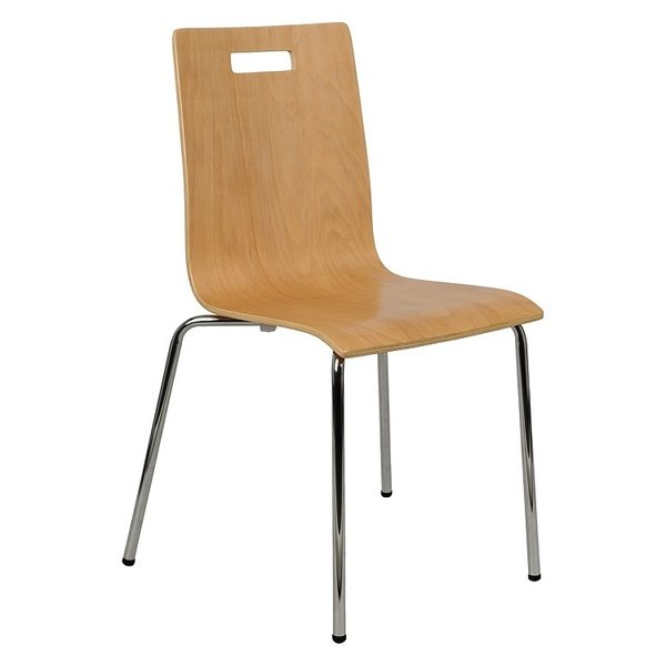Stoel Holt | Multiplex (Beuken) | Zithoogte 46cm | Stapelbaar | Handgreep | 600x490x880(h)mm