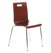Luxus Multiplex stapelbare stoel walnoot | Zithoogte 46cm Luxus Multiplex stapelbare stoel walnoot | Zithoogte 46cm