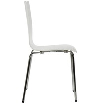 Luxus Multiplex stapelbare stoel wit | Zithoogte 46cm Luxus Multiplex stapelbare stoel wit | Zithoogte 46cm