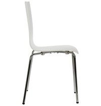 Luxus Multiplex stapelbare stoel wit | Zithoogte 46cm