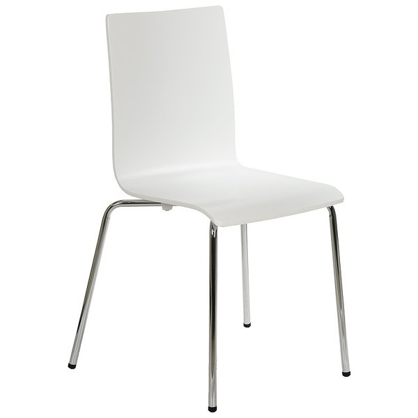 Stoel Hollis | Multiplex (Wit) | Zithoogte 46cm | Stapelbaar | 600x490x880(h)mm