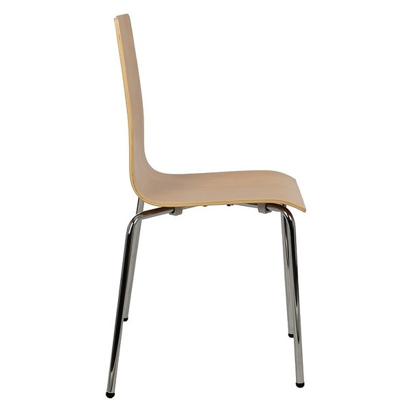 Stoel Hollis | Multiplex (Beuken) | Zithoogte 46cm | Stapelbaar | 600x490x880(h)mm