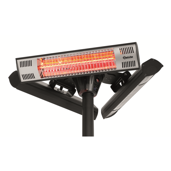 Terras-verwarmer | Aluminium/Staal | ST3000 3-E360 | 3kW | Uitgang Sokkel | Lengte 1850mm | 600x600x2120(h)mm