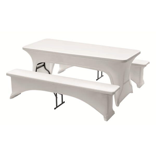 Tafel/bank hoezen set MULTI 1830-W | 90% polyester / 10% elastan | 1850x290x440(h)mm