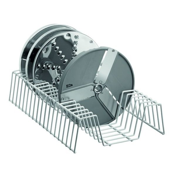 Schijfstandaard RVS | Cap. 10-18 snijschijven | 400x245x85(h)mm