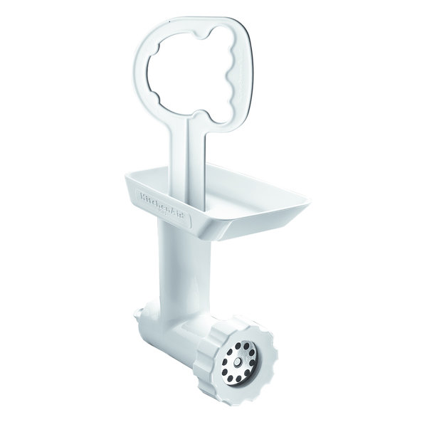 Gehaktmolen kunststof wit voor KitchenAid | Past o.a. op Heavy Duty 5KSM7591X  | 210x100x200(h)mm
