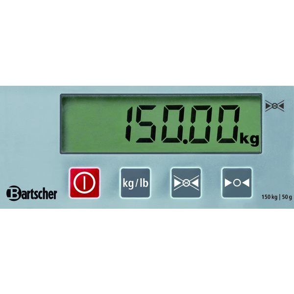 Digitale Weegschaal RVS | 150kg/50g | 230V | 320x305x42(h)mm