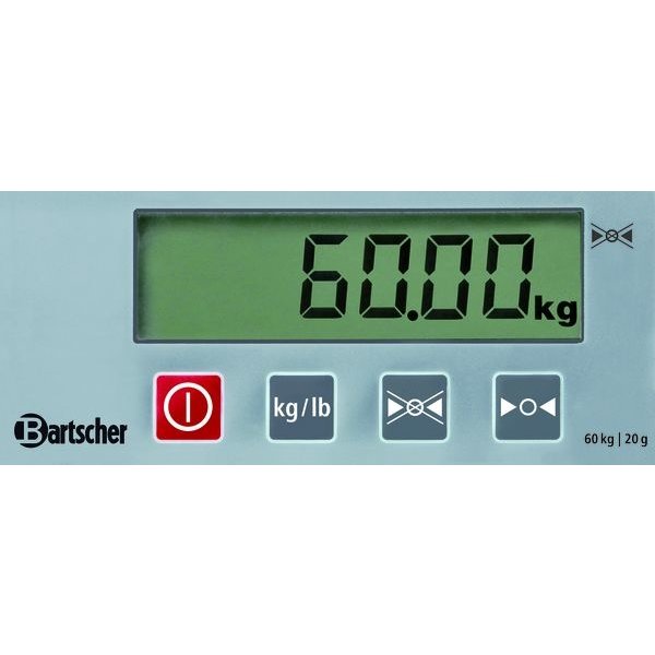 Digitale Weegschaal | RVS | 60kg/20g | 230V | 320x305x42(h)mm