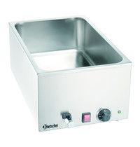 Bartscher Bain Marie | Elektrisch | 1.2kW | 1x 1/1 GN | Afvoerkraan | 340x590x240(h)mm 
