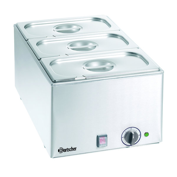 Bain Marie elektrisch | 1.2kW | 3x 1/3 GN | 338x540x248(h)mm