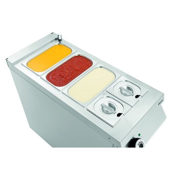Au-Bain Marie | Pan | Elektrisch | 3.5kW | 1x 1/1 GN - 1x 1/3 GN | Aftapkraan | 400x900x900(h)mm