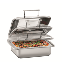 Bartscher Chafing dish flexible 5,2L | 2/3 GN | Verhitting door vlakke inductie of glas keramische ingebouwde kookplaat  | 405x425x205(h)mm 