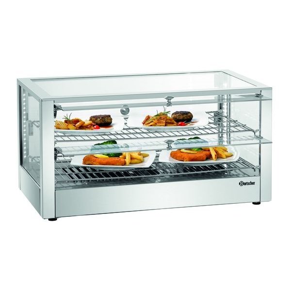 Warmhoudvitrine | 6200 2 EK | 80L | 1kW | Sluitklep Beide Zijdes | 700x430x365(h)mm