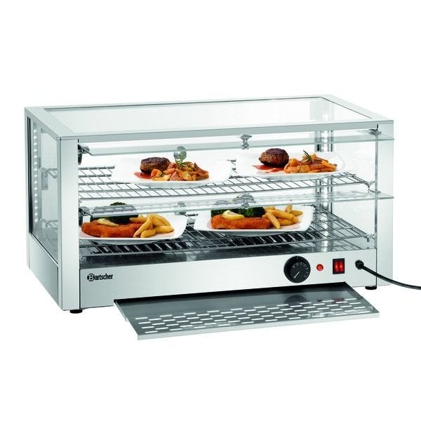 Warmhoudvitrine | 6200 2 EK | 80L | 1kW | Sluitklep Beide Zijdes | 700x430x365(h)mm