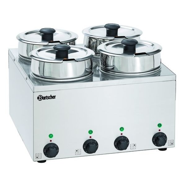 Bain Marie | Hotpot | RVS | 4x 3.5L | 230V | 415x415x320(h)mm