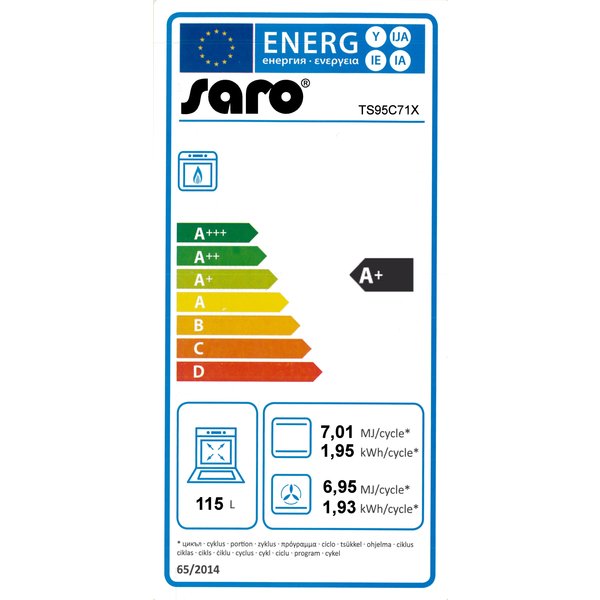 Multifunctioneel Gasfornuis | Met Gasoven Model TS95 | 5 Gasbrander | 900x600x850(h)mm