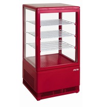 Saro Koelvitrine | SC-Serie | 68L | Rood | 0°C/+12°C | Geforceerd | 4 Niveaus | 428x386x885(h)mm