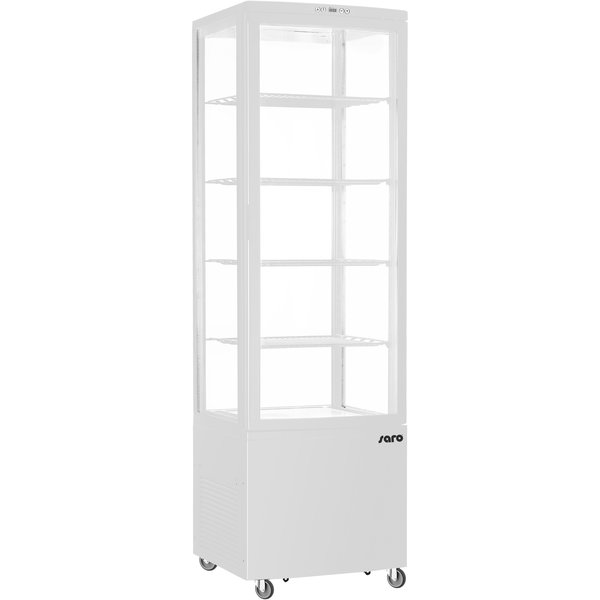 Koelvitrine | 235L | Wit | 0°C/+12°C | 5 Niveaus | Wielen | 515x485x1689(h)mm