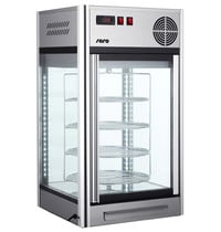 Saro Roterende Gebaksvitrine | ISABELL | 108L | RVS | +2°C/+10°C | 4 Niveaus | 470x470x870(h)mm