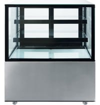 Saro Gebaksvitrine | 300L | Zwart/Grijs | +2°C/+10°C | 3 Schappen | 915x675x1210(h)mm