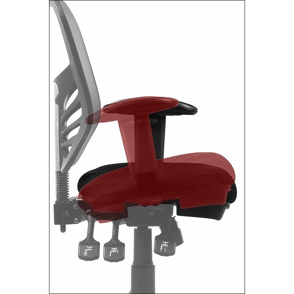 Bureaustoel HG-0001H Red | Zithoogte 45-55cm