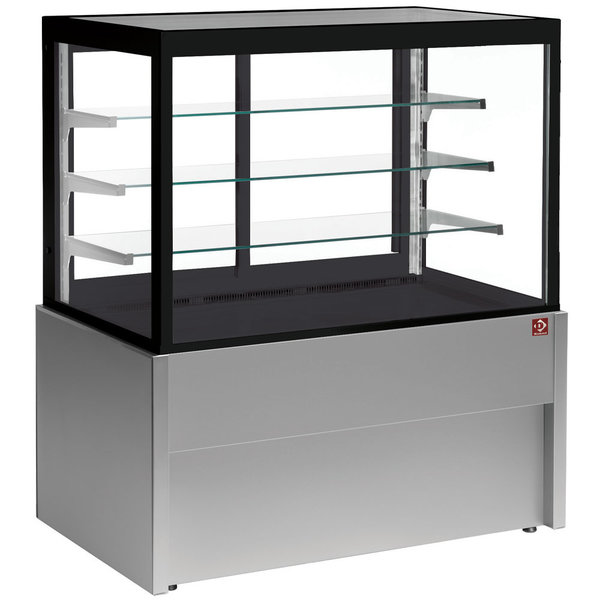 Koelvitrine | 550L | Zwart/Grijs | +2°C/+6°C | 4 Schappen | 1500x780x1380(h)mm