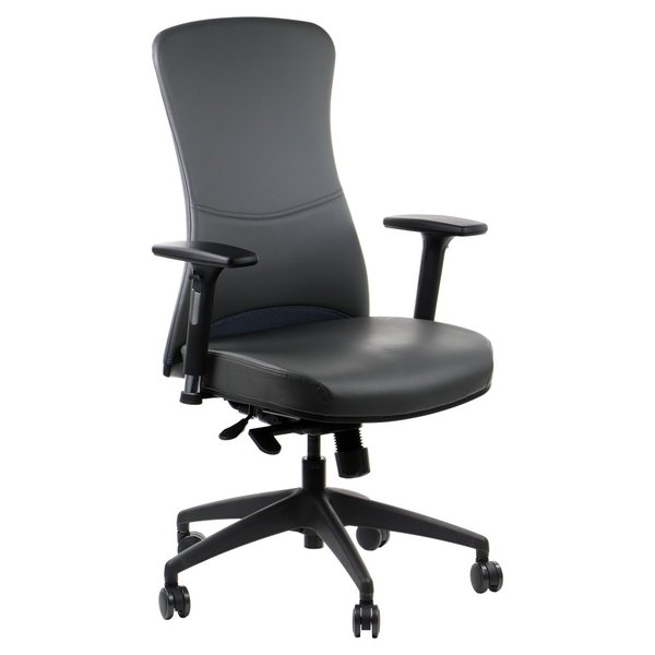 Bureaustoel Kenton Grey Pu | Zithoogte 47-55cm