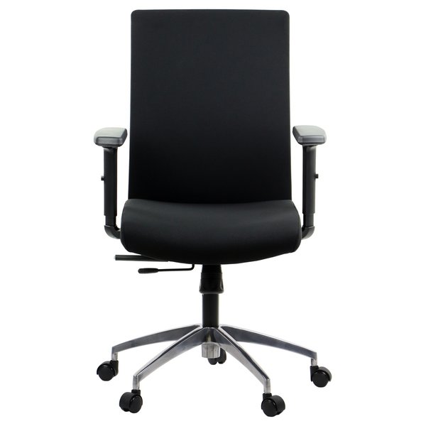 Bureaustoel Riverton F/L Black Alu | Zithoogte 45,5-54,5cm