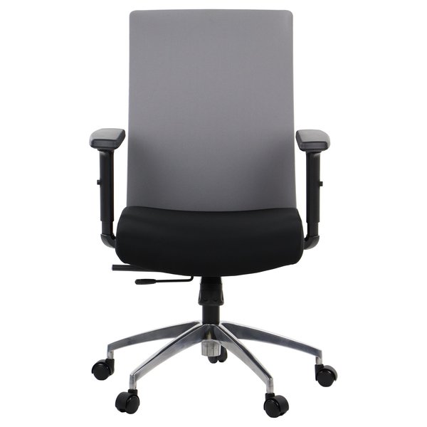 Bureaustoel Riverton F/L Black/Grey Alu | Zithoogte 45,5-54,5cm
