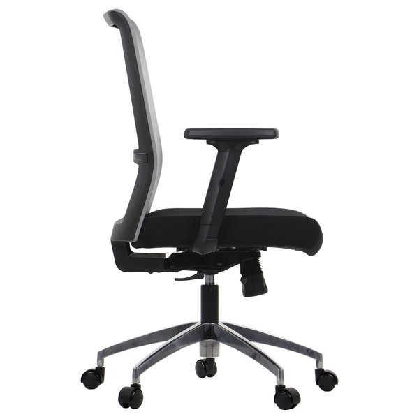 Bureaustoel Riverton F/L Black/Grey Alu | Zithoogte 45,5-54,5cm